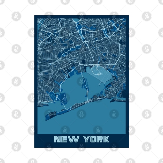 New York - United States Peace City Map by tienstencil