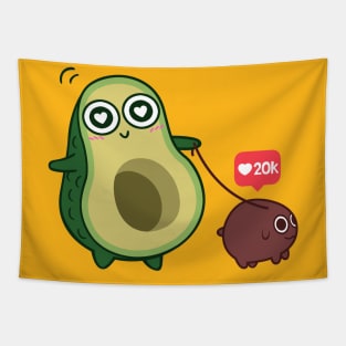 kawaii Avocado Dog Tapestry