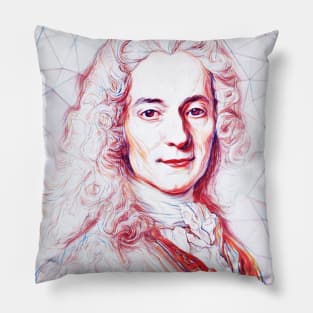 Voltaire Portrait | Voltaire Artwork | Line Art Pillow