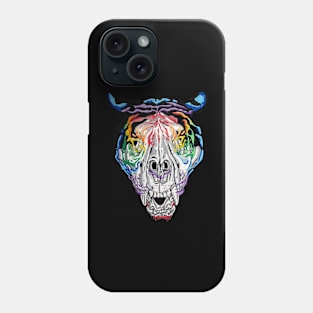 Rainbow Tiger Skull Phone Case