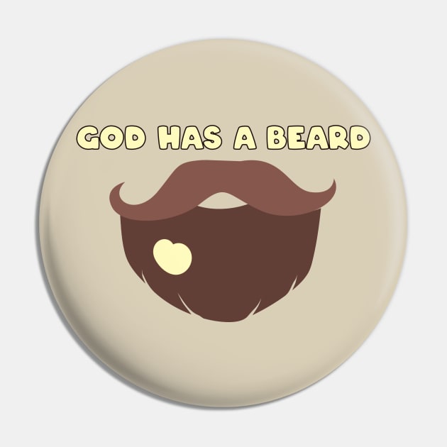 God has a beard Pin by ReadTheEyes
