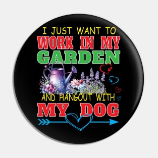 Gardening Dog Lover Gardener Garden Pet Plants Pin