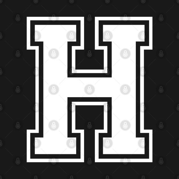 Initial Letter H - Varsity Style Design by Hotshots