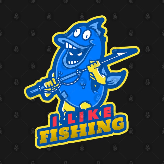 I Like Fishing Design T-shirt Coffee Mug Apparel Notebook Sticker Gift Mobile Cover by Eemwal Design