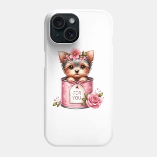 Valentine Yorkshire Terrier Dog For You Phone Case