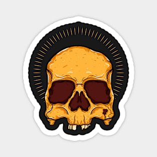 Dark yellow skull Magnet