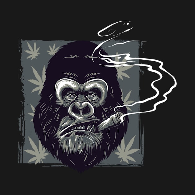 smoking gorilla by BK55