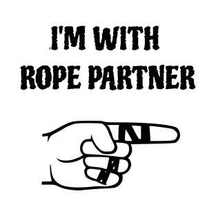 I'm with rope partner (black/left) T-Shirt