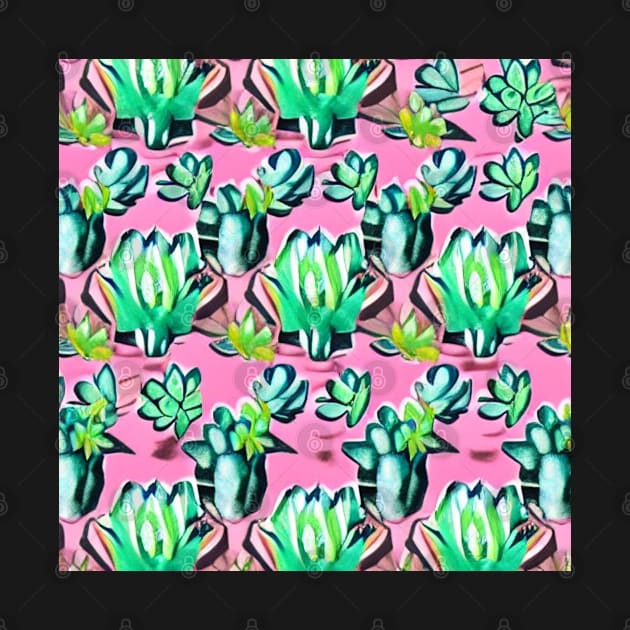 Abstract Succulents Pattern by TrapperWeasel