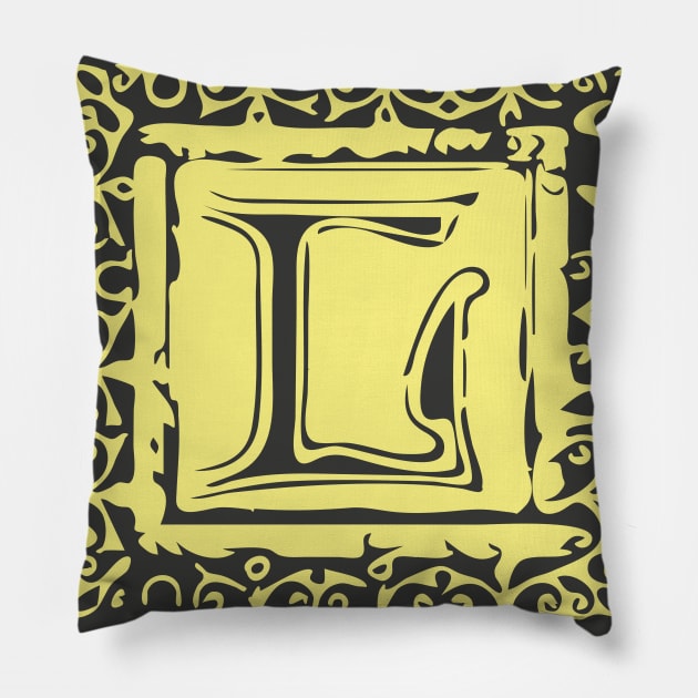 Decorative monogram L Pillow by Creative Art Store