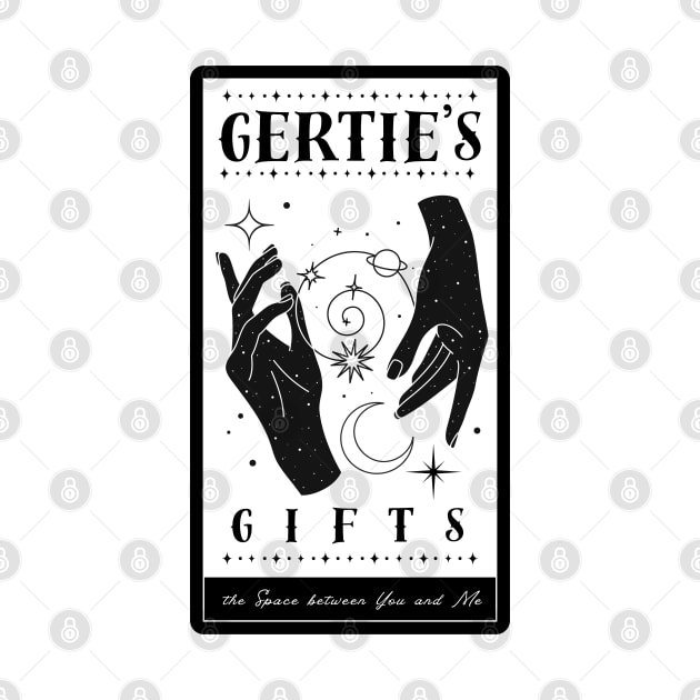 Gertie’s Gifts Tarot Card | Black Design | The Space Between You and Me | Ashley B. Davis by Mahaniganz