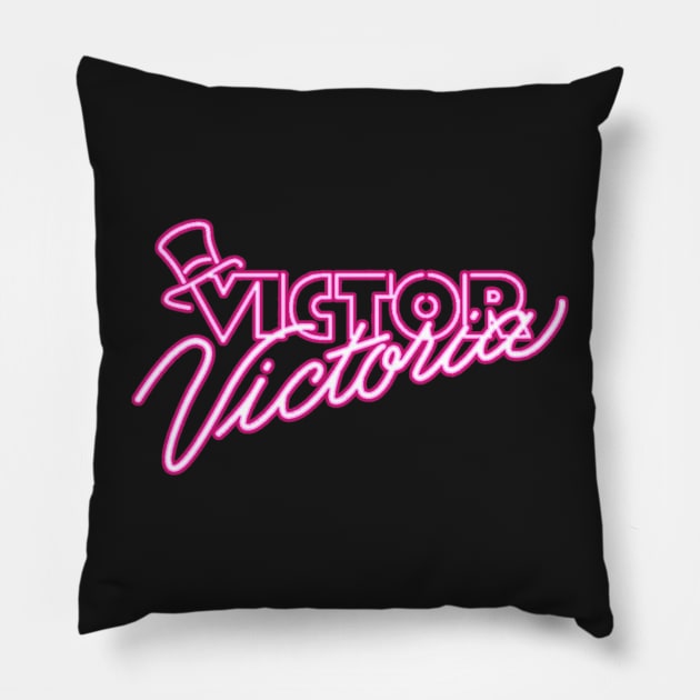 Victor Victoria Neon Sign Pillow by baranskini