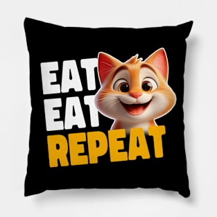 eat eat repeat Pillow