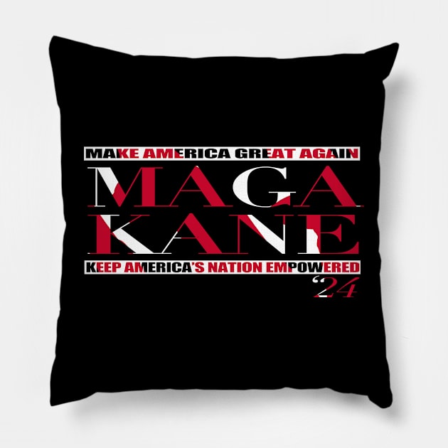 MAGA KANE Red & White Pillow by Jumping the Guardrail