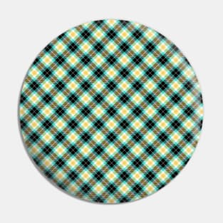 Green and Yellow Plaid Pattern Pin