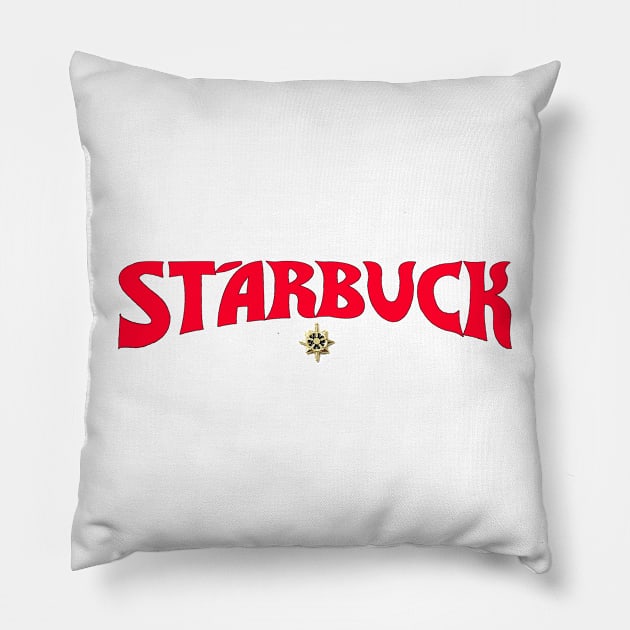 Starbuck - Savior of the Universe! Pillow by RetroZest