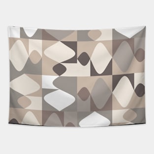 Mid Century Modern Geometric - Neutral Colorway Tapestry