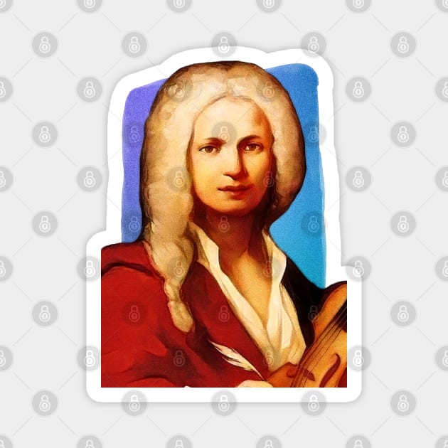 Italian Composer Antonio Vivaldi illustration Magnet by Litstoy 