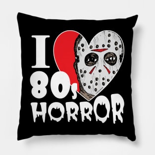 I Love 80s Horror Pillow