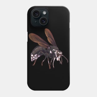 Bald faced hornet Insect Detailed Drawing Phone Case