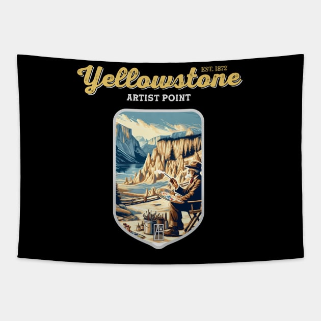 USA - NATIONAL PARK - YELLOWSTONE - Yellowstone Artists Point - 13 Tapestry by ArtProjectShop