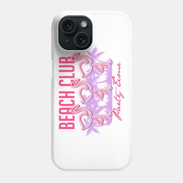 Beach Club Party Time Phone Case by NJORDUR