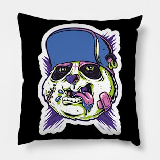 Crazy Panda Sticker Pillow