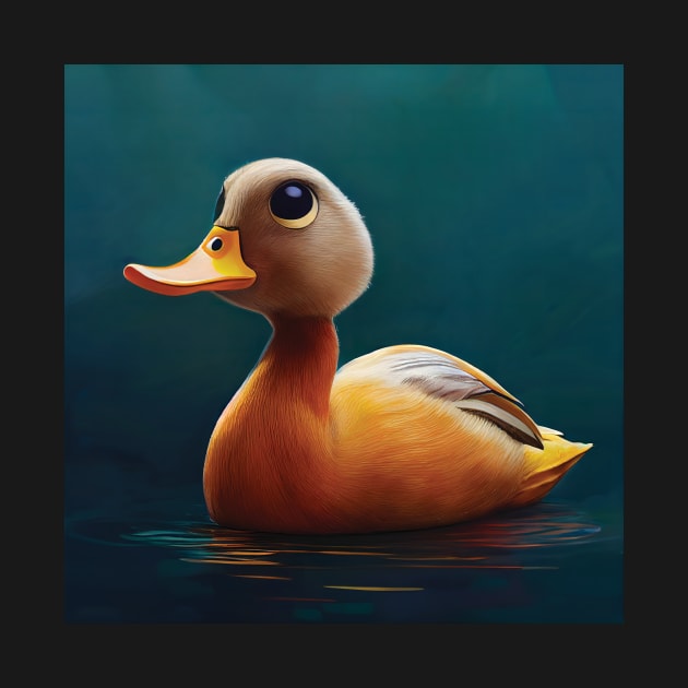 Cute Yellow Ducking by Geminiartstudio