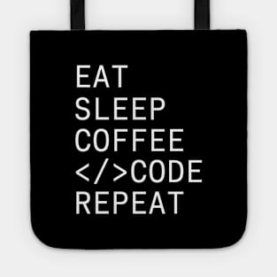 Eat, Sleep, Coffee, Code, Repeat Tote