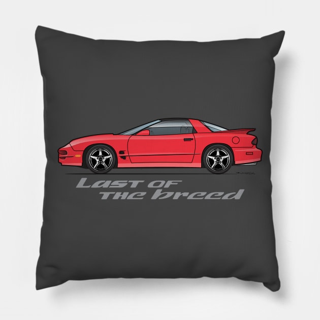 Last of the breed - red Pillow by JRCustoms44