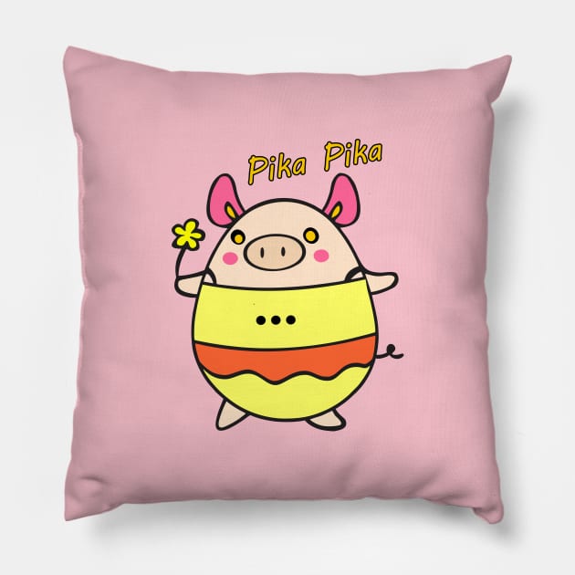 pika pika PIG Pillow by TrendsCollection