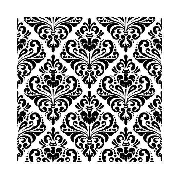 Seamless floral pattern, damask wallpaper by yulia-rb