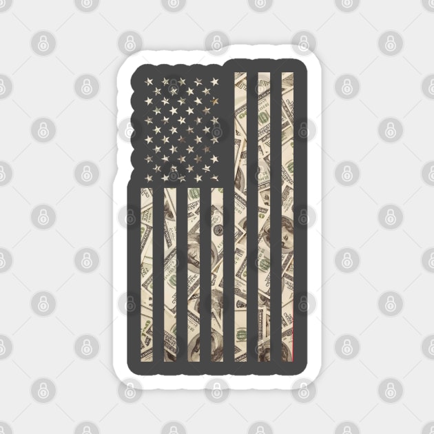 USA FLAG Dollars Magnet by Andreeastore  