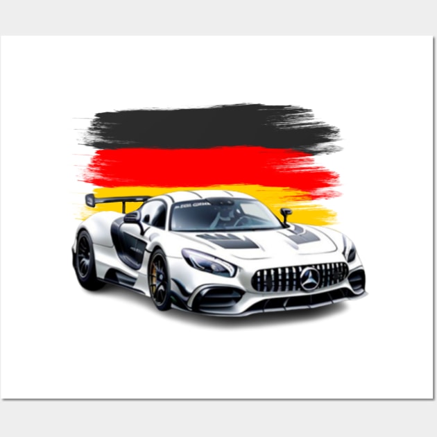 Wall Art Print Mercedes AMG GTR Car Poster, Gifts & Merchandise