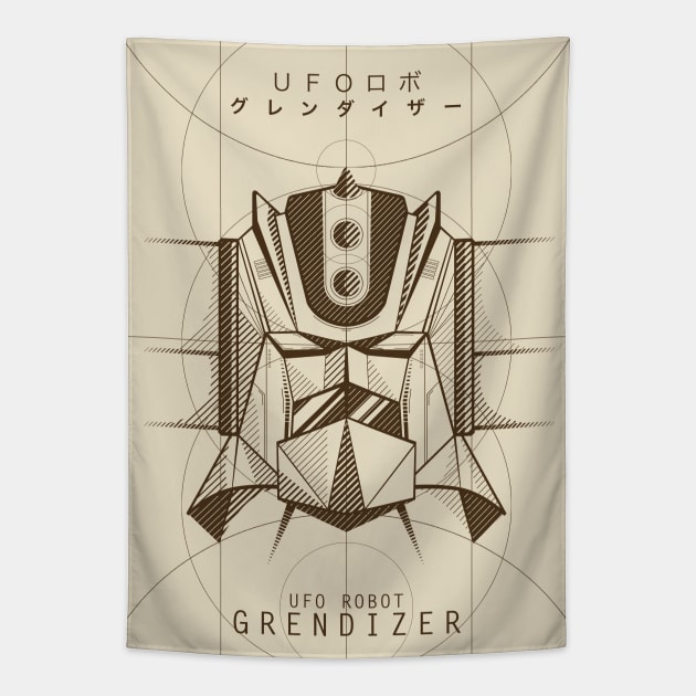 076 Project Grendizer Tapestry by Yexart