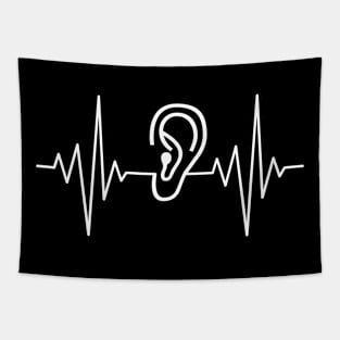 My Heart Is Sleeping For Ears Design Tapestry