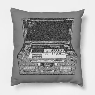 Vintage portable cassette recorder Pillow