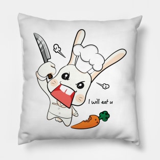 Chef Bunny with Knife Pillow