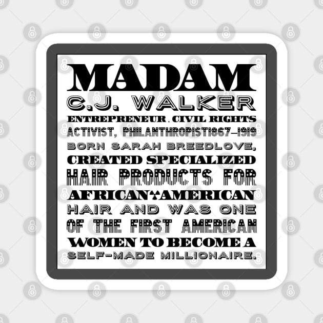 Madam CJ walker Magnet by Nepotism1920s