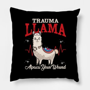 Trauma Llama Alpaca Your Wound Funny Medical Professional Pillow