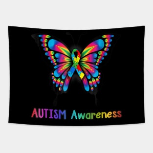 Colorful Butterfly Autism Awareness Tapestry