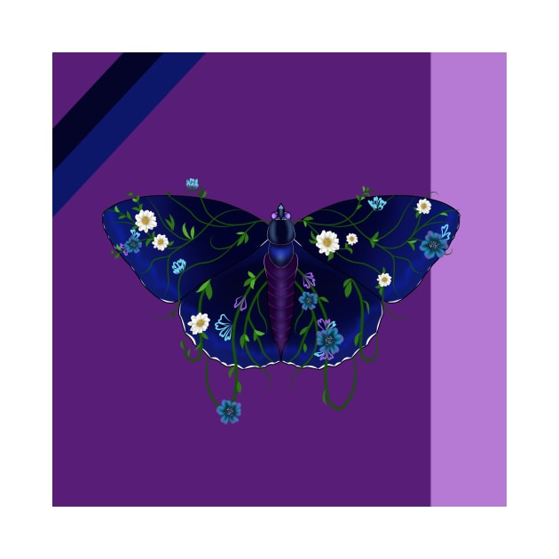 Dark Blue Butterfly by Introvert Home 