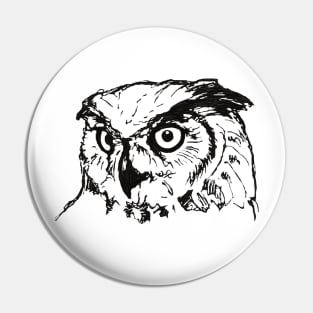 Etched Owl Pin