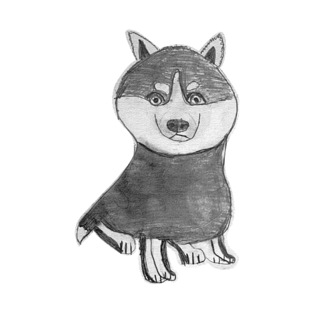 Husky - Art by 6 years old by RealArtTees