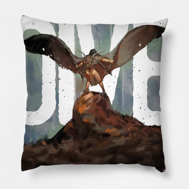 Skydiver Pillow by Vlad Gheneli