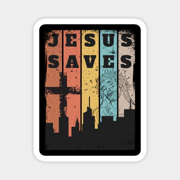 Jesus Saves Magnet by Grace Debussy