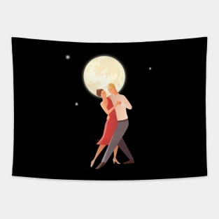 Dance At Home Together With The Moon Lighting Dance Teacher Tapestry
