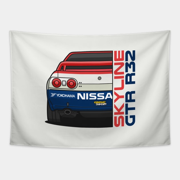 Nissan Skyline GTR R-32 Bathrust Livery A Tapestry by grphc_dsg21