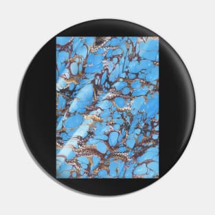 Blue Marbled Paper Pin