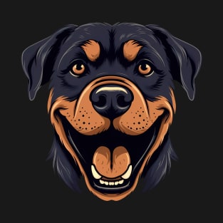 Rottweiler Cute Happy Good Boi Puppy Dog Face Rotti Owner T-Shirt